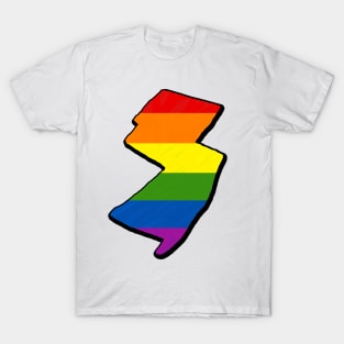 Rainbow New Jersey Outline T-Shirt